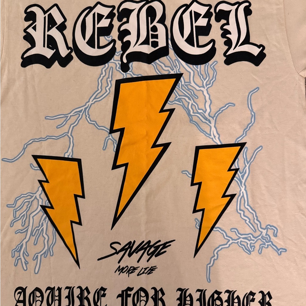 CVLA Rebel Lightning Tee M Cream